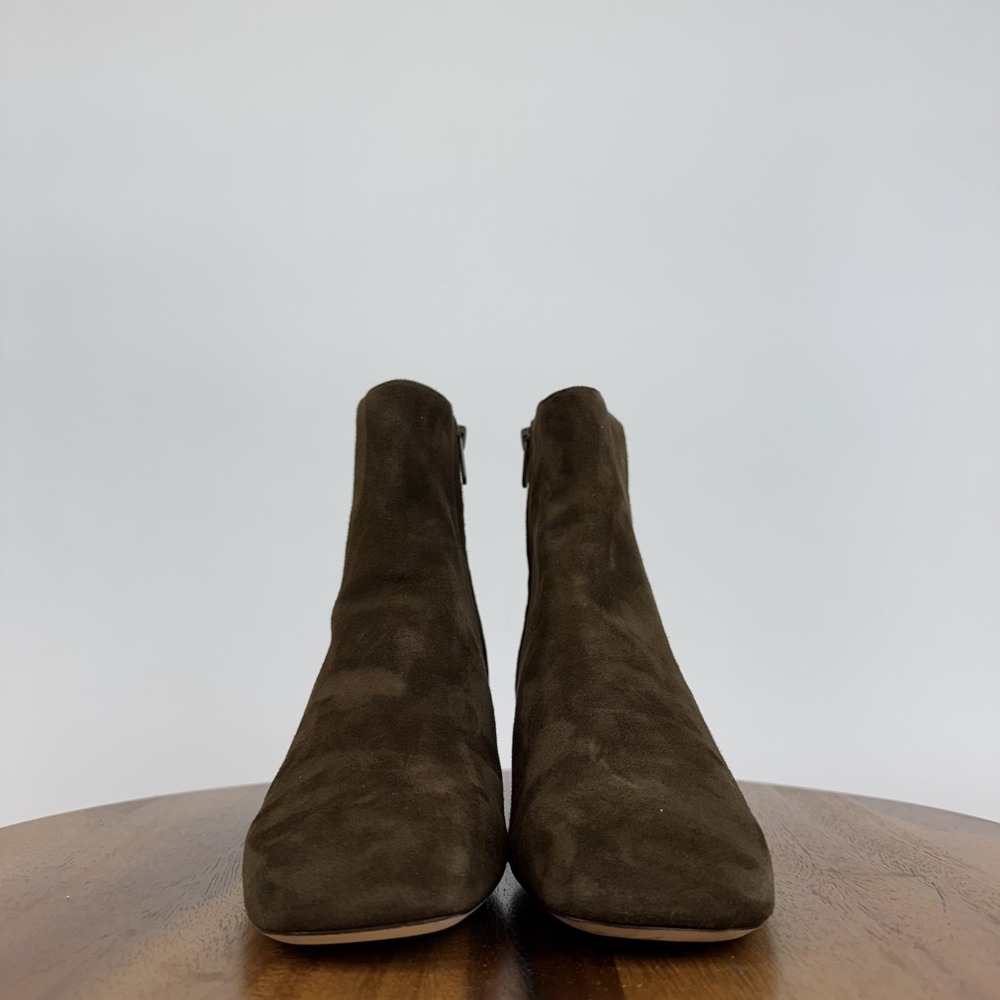 Womens Vince Rockville Brown Leather Comfort Low Heeled Boots Size 8.5 M EUC - Picture 3 of 8
